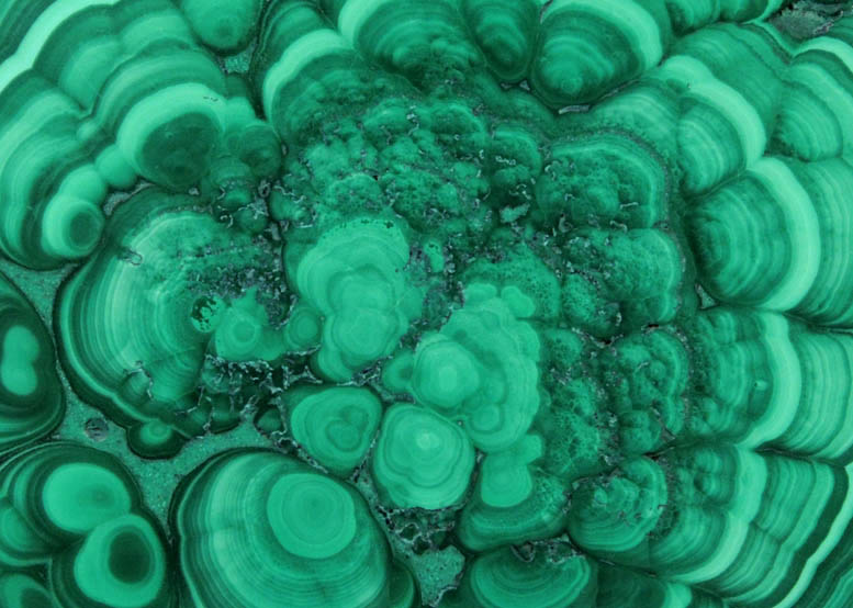 Malachite from Kolwezi Mining District, 240 km WNW of  Lubumbashi, Katanga Copperbelt, Lualaba Province, Democratic Republic of the Congo