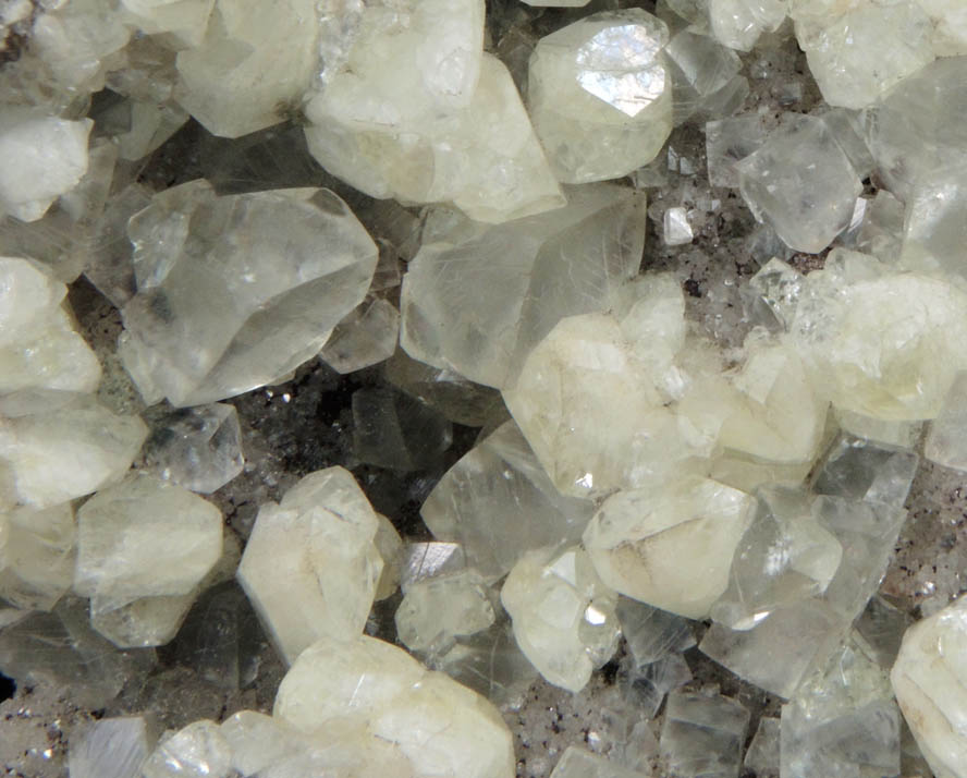 Datolite and Calcite on Quartz from Prospect Park Quarry, Prospect Park, Passaic County, New Jersey