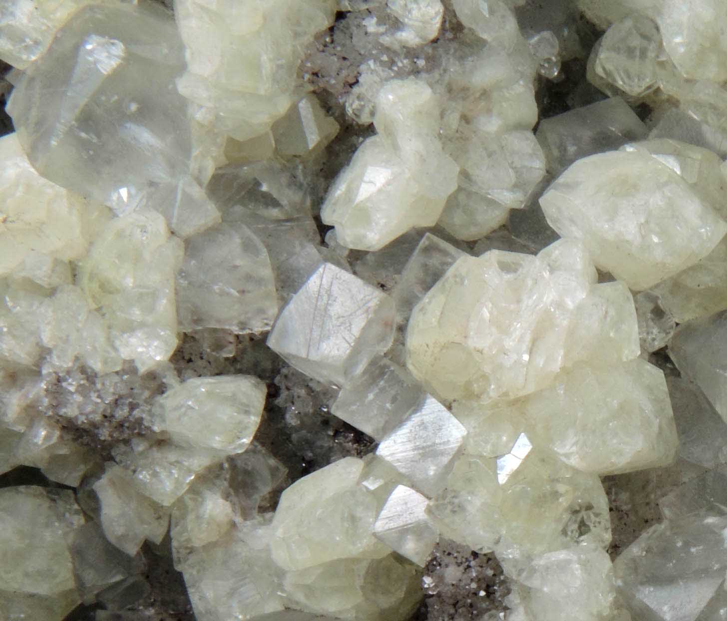 Datolite and Calcite on Quartz from Prospect Park Quarry, Prospect Park, Passaic County, New Jersey