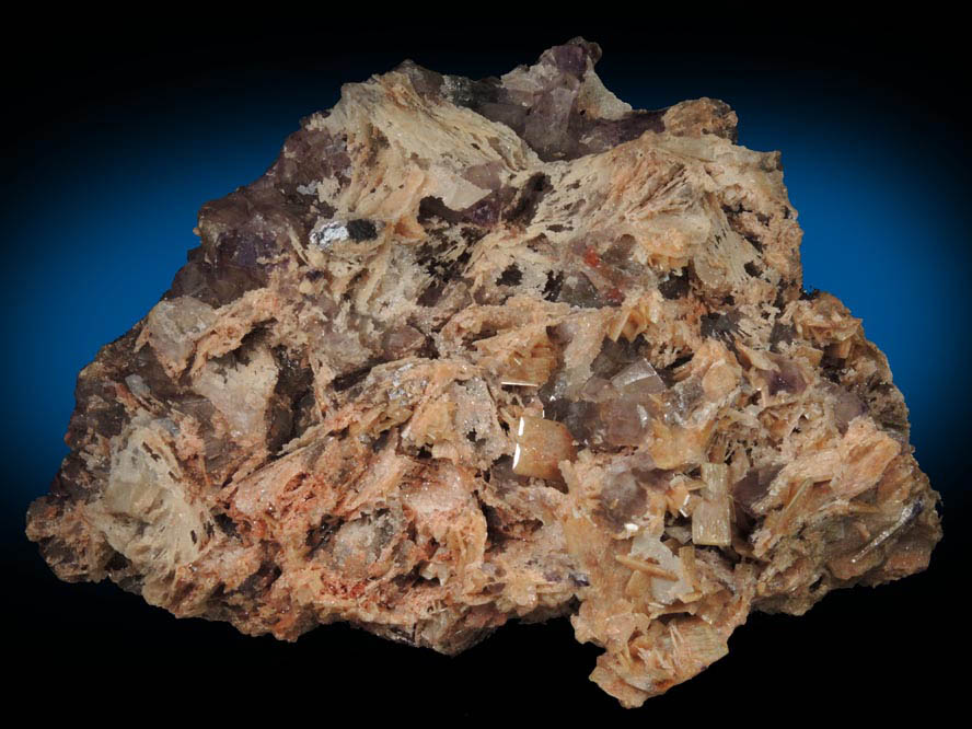 Barite on Fluorite from Saxony, Germany