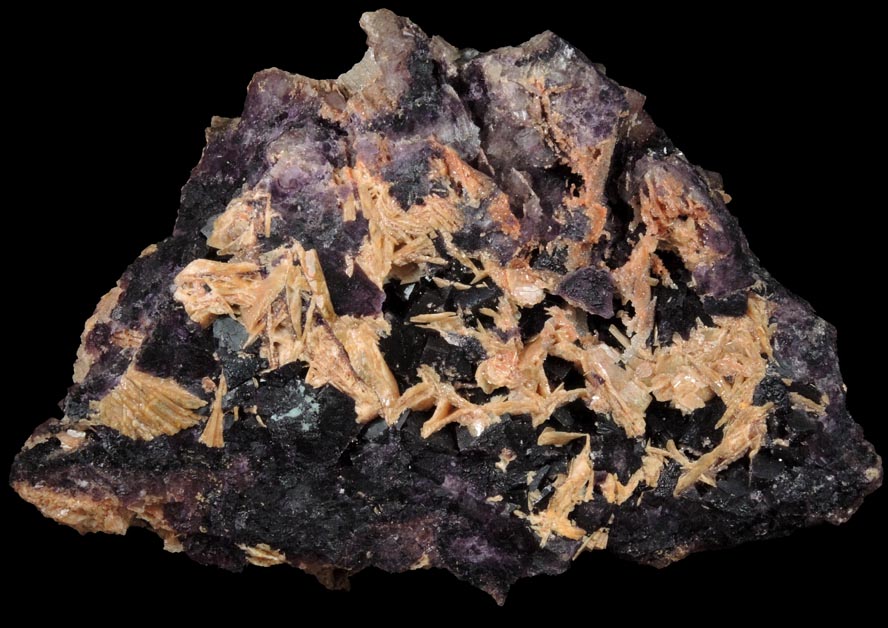 Barite on Fluorite from Saxony, Germany