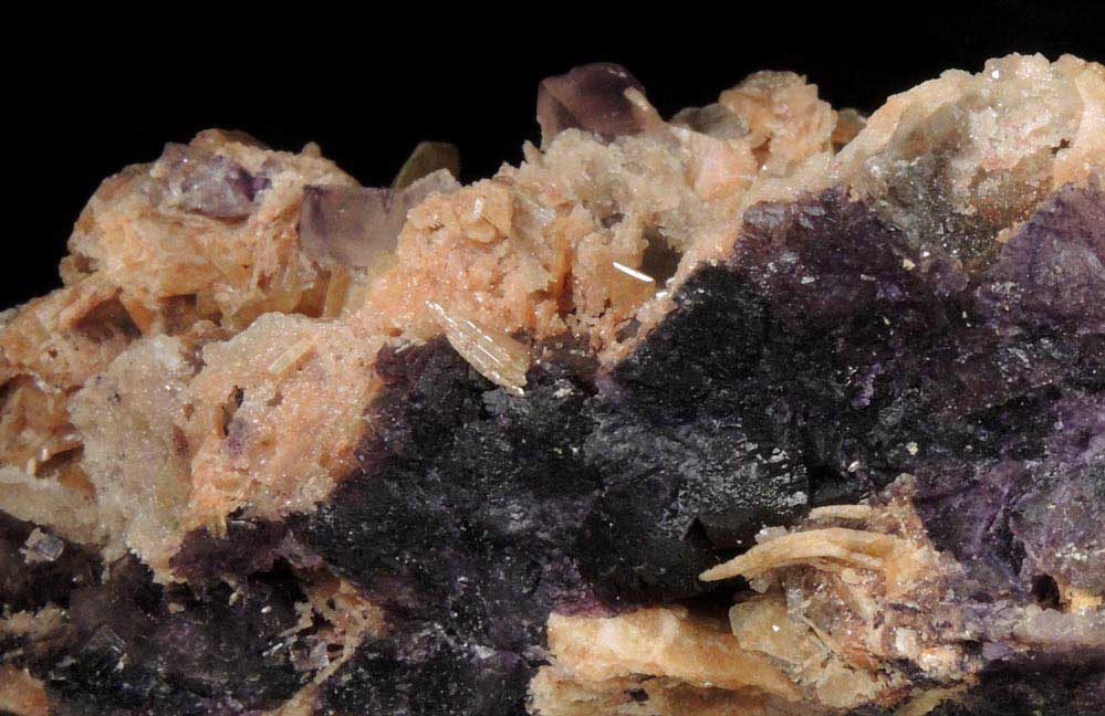 Barite on Fluorite from Saxony, Germany