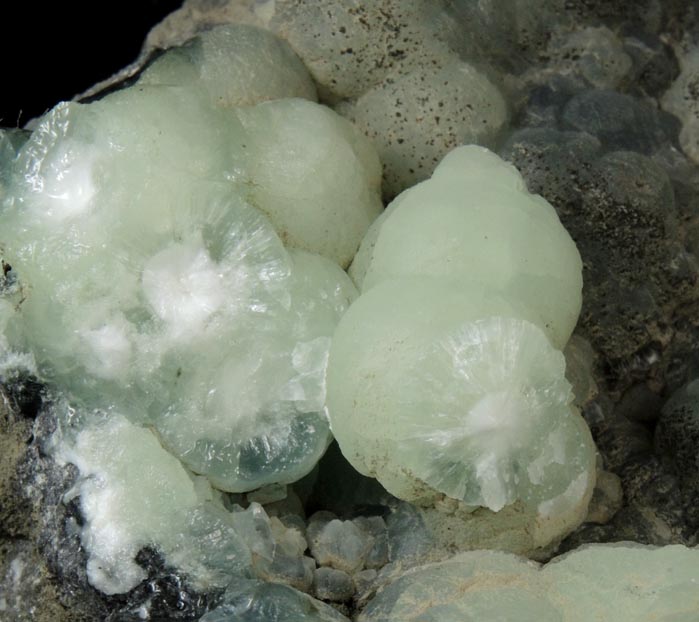 Prehnite with Calcite and Chlorite from O and G Industries Southbury Quarry, Southbury, New Haven County, Connecticut