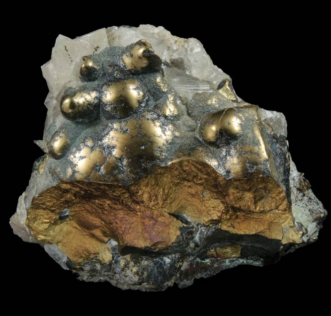 Chalcopyrite with Calcite from Chimney Rock Quarry, Bound Brook, Somerset County, New Jersey