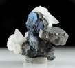 Stephanite with Calcite from Mina El Solar, Taxco, Guerrero, Mexico