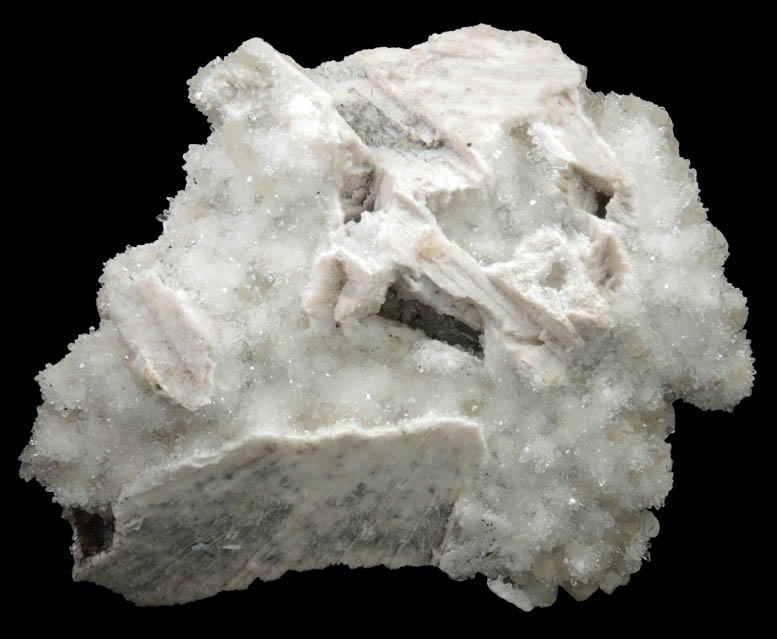 Heulandite, Laumontite, Quartz from Prospect Park Quarry, Prospect Park, Passaic County, New Jersey