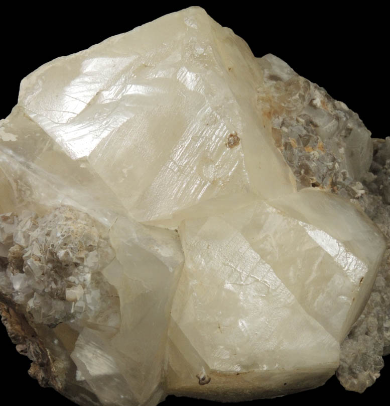 Calcite (twinned crystals) from Orange Quarry Co. (Eagle Rock Quarry), Essex County, New Jersey