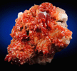 Vanadinite on Barite from Mibladen, Haute Moulouya Basin, Zeida-Aouli-Mibladen belt, Midelt Province, Morocco