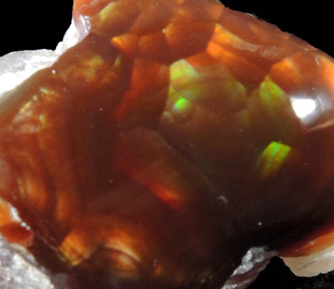 Quartz var. Fire Agate from Calvillo, Aguascalientes, Mexico