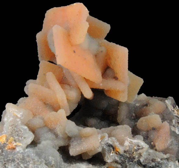 Wulfenite with Hemimorphite coating from Finch Mine, north of Hayden, Banner District, Gila County, Arizona