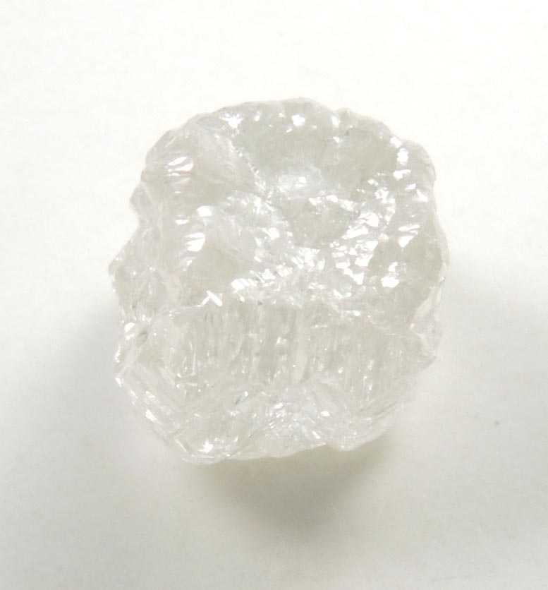 Diamond (1.86 carat colorless cavernous crystal) from Diavik Mine, East Island, Lac de Gras, Northwest Territories, Canada