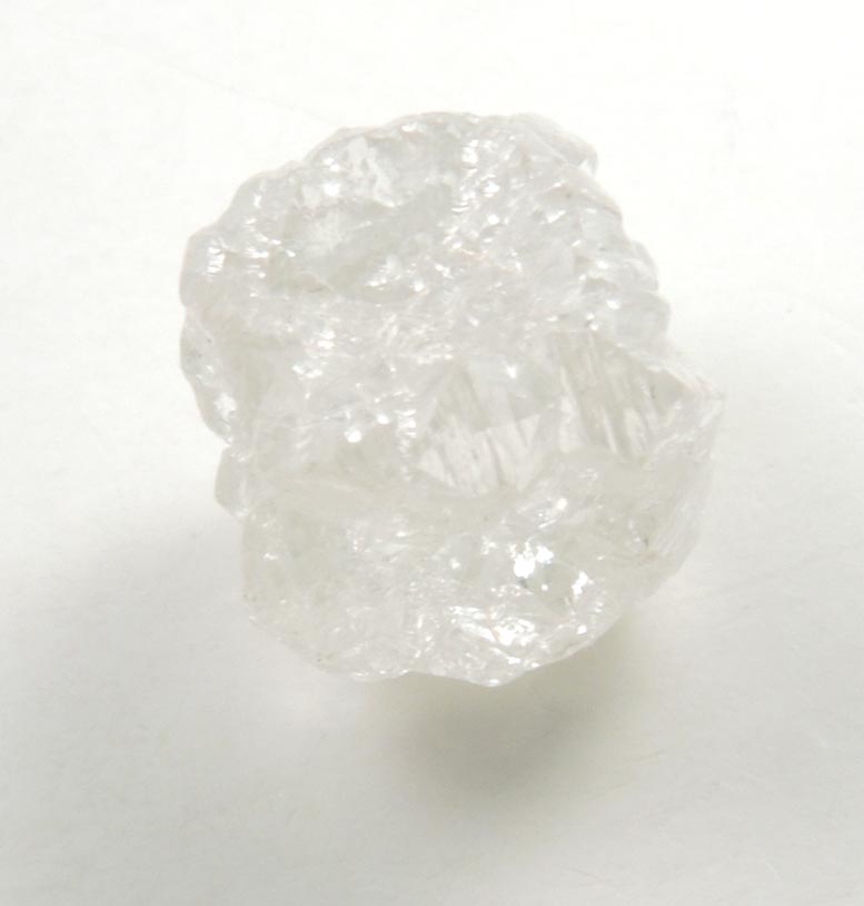 Diamond (1.86 carat colorless cavernous crystal) from Diavik Mine, East Island, Lac de Gras, Northwest Territories, Canada