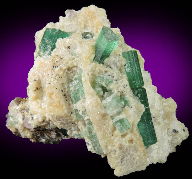 Elbaite Tourmaline in Albite, Lepidolite from Havey Quarry, Spaniard's Pocket, Poland, Androscoggin County, Maine