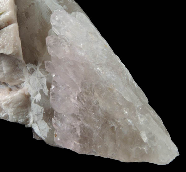 Quartz var. Rose Quartz Crystals from Mount Mica Quarry, Paris, Oxford County, Maine