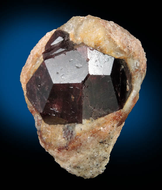 Almandine Garnet in Quartz nodule from Serrote Redondo, near Pedra Lavrada, Paraiba, Brazil