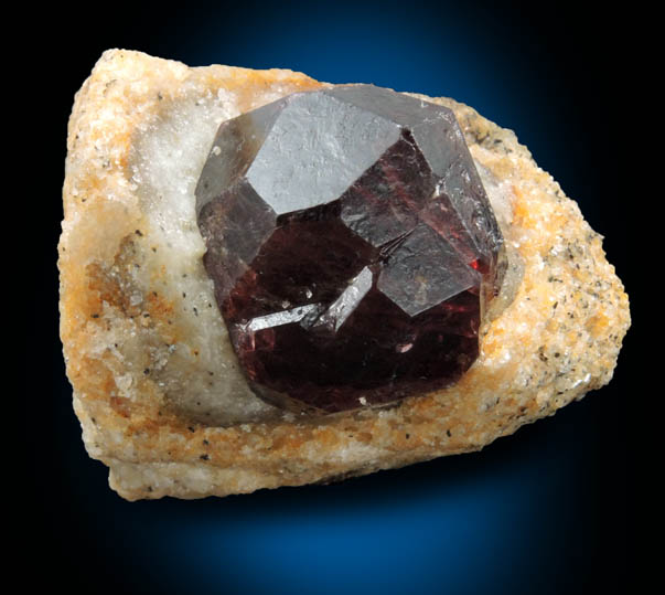 Almandine Garnet in Quartz nodule from Serrote Redondo, near Pedra Lavrada, Paraiba, Brazil