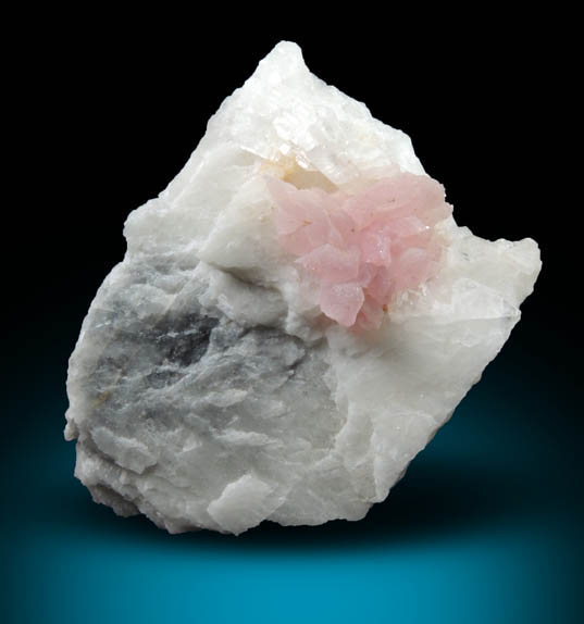 Quartz var. Rose Quartz Crystals on Albite from Rose Quartz Locality, Plumbago Mountain, Newry, Oxford County, Maine