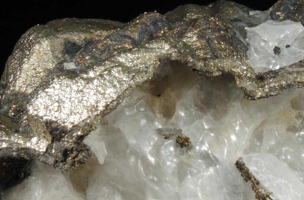 Pyrite pseudomorphs after Calcite over Quartz from Trepca Stan Terg Mine, Trepca District, 10 km east of Kosozska Mitrovica, Kosovo