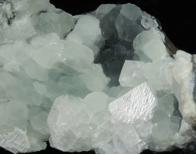 Prehnite with Calcite from O and G Industries Southbury Quarry, Southbury, New Haven County, Connecticut