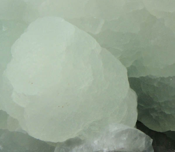 Prehnite with Calcite from O and G Industries Southbury Quarry, Southbury, New Haven County, Connecticut