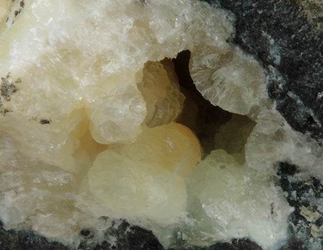 Prehnite with Goethite from O and G Industries Southbury Quarry, Southbury, New Haven County, Connecticut