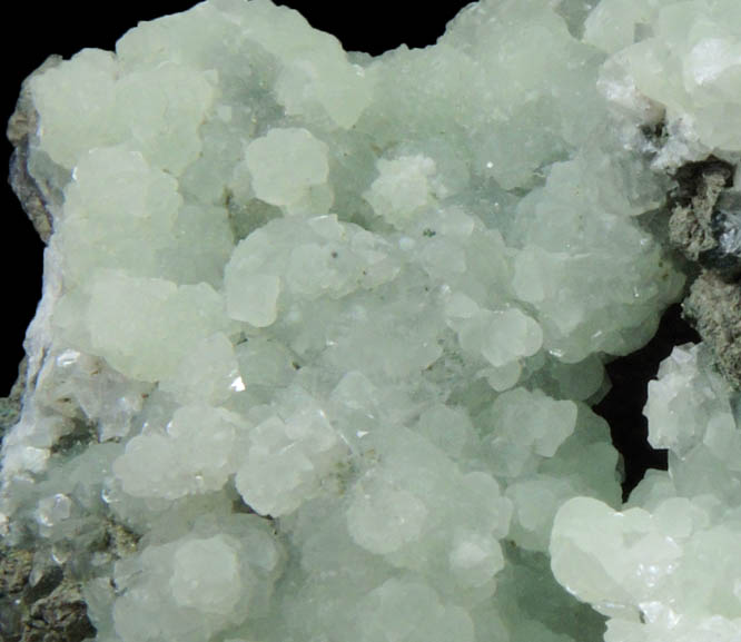 Prehnite with Calcite from O and G Industries Southbury Quarry, Southbury, New Haven County, Connecticut