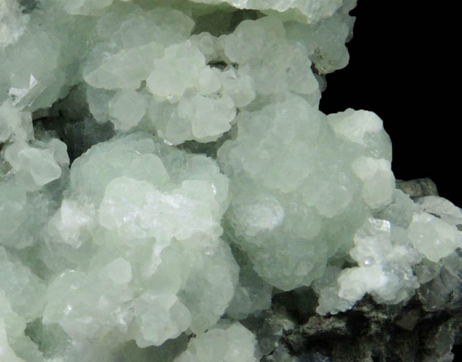 Prehnite with Calcite from O and G Industries Southbury Quarry, Southbury, New Haven County, Connecticut