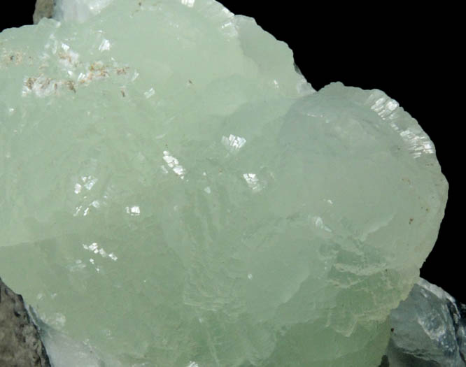 Prehnite from O and G Industries Southbury Quarry, Southbury, New Haven County, Connecticut