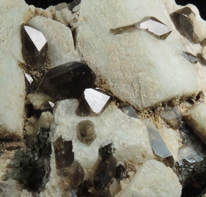 Microcline with Smoky Quartz from Moat Mountain, west of North Conway, Carroll County, New Hampshire