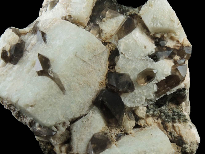 Microcline with Smoky Quartz from Moat Mountain, west of North Conway, Carroll County, New Hampshire