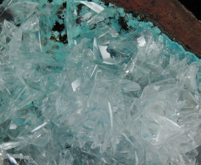 Calcite on Limonite with Rosasite from Mina Ojuela, Mapimi, Durango, Mexico