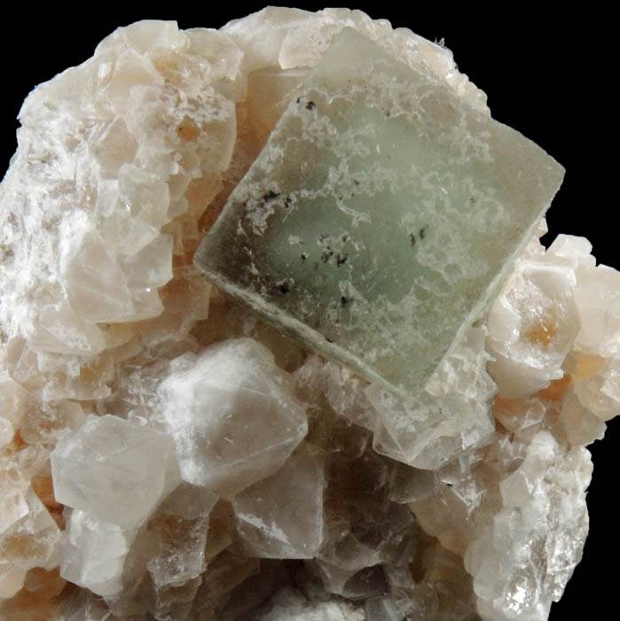 Fluorite on Quartz from Middle Mountain, Carroll County, New Hampshire