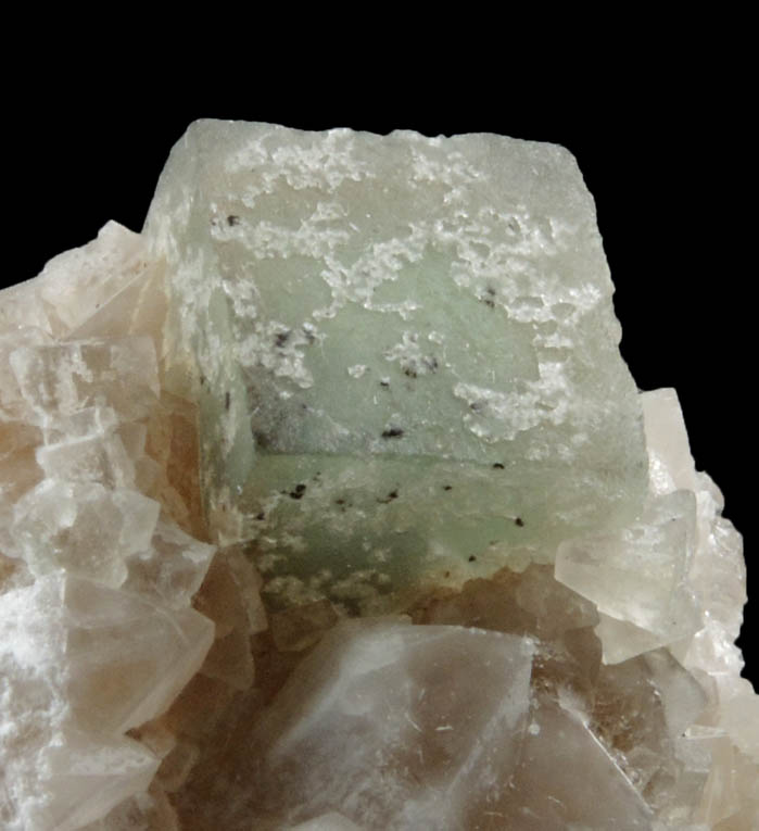 Fluorite on Quartz from Middle Mountain, Carroll County, New Hampshire