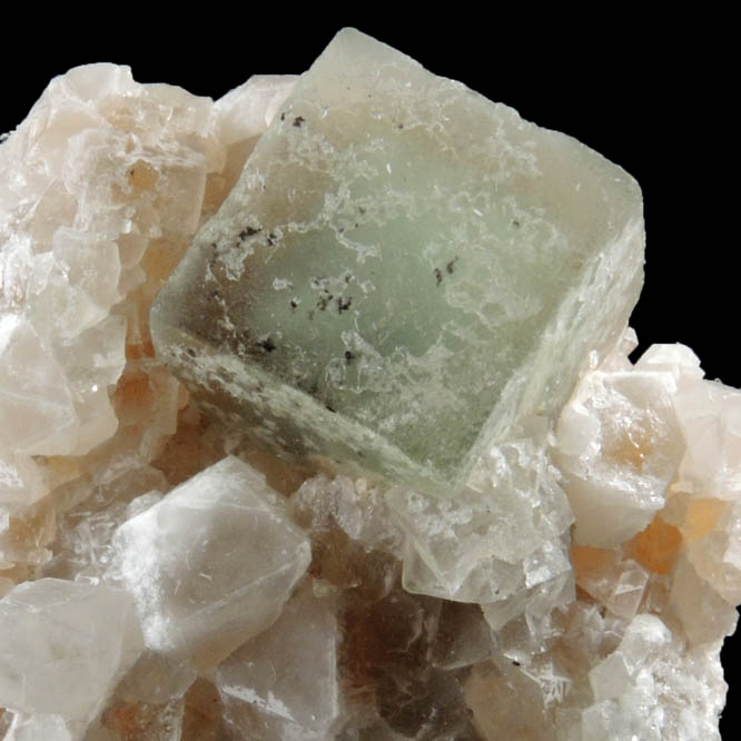 Fluorite on Quartz from Middle Mountain, Carroll County, New Hampshire