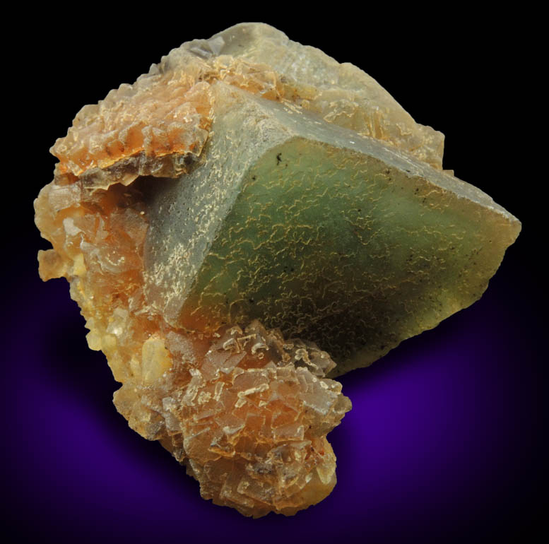 Fluorite (zoned crystals) with Quartz from Middle Mountain, Carroll County, New Hampshire