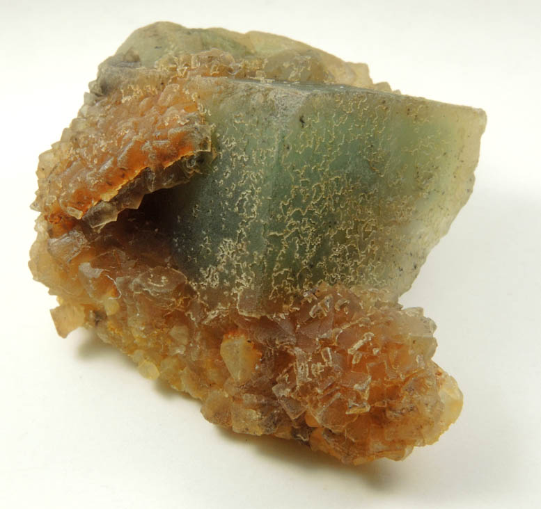 Fluorite (zoned crystals) with Quartz from Middle Mountain, Carroll County, New Hampshire