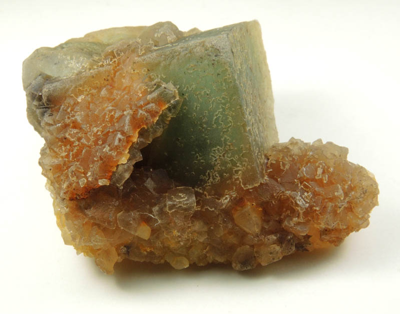 Fluorite (zoned crystals) with Quartz from Middle Mountain, Carroll County, New Hampshire