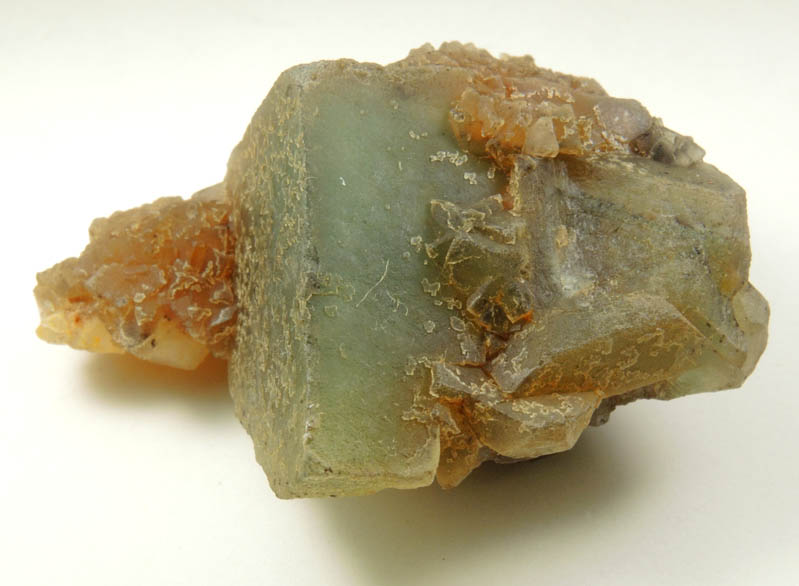 Fluorite (zoned crystals) with Quartz from Middle Mountain, Carroll County, New Hampshire