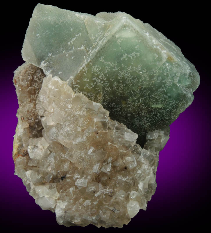 Fluorite with Quartz from Middle Mountain, Carroll County, New Hampshire