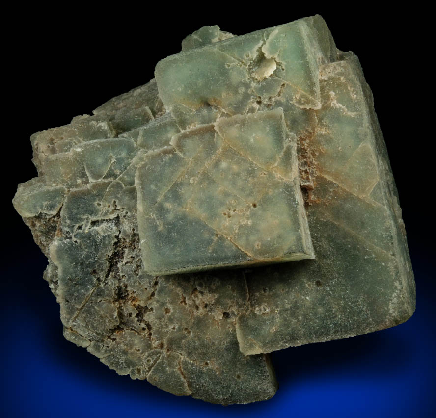 Fluorite (exhibiting multiple generation zoning) from Middle Mountain, Carroll County, New Hampshire