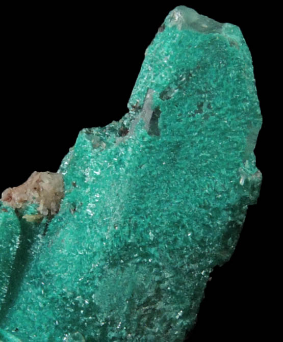 Dioptase over Cerussite from Mammoth-St. Anthony Mine, Tiger District, Pinal County, Arizona