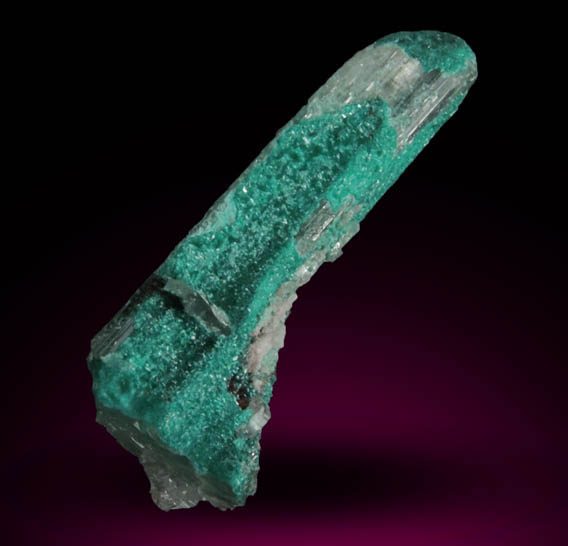 Dioptase over Cerussite from Mammoth-St. Anthony Mine, Tiger District, Pinal County, Arizona