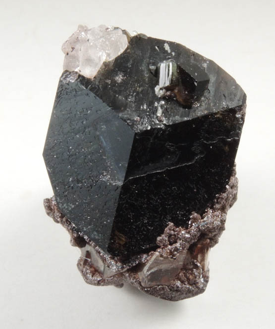 Uvite Tourmaline with Magnesite from Brumado District, Serra das guas, Bahia, Brazil