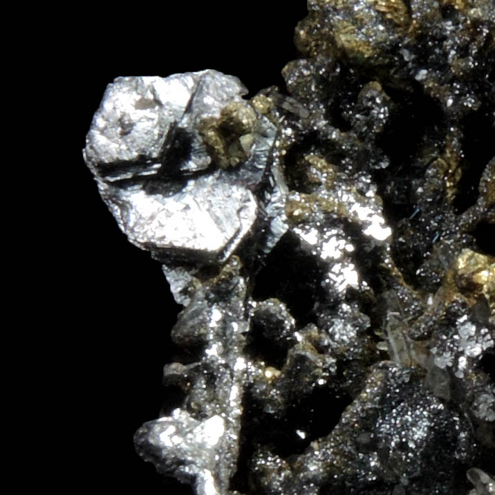 Polybasite, Chalcopyrite over Acanthite from Guanajuato, Mexico