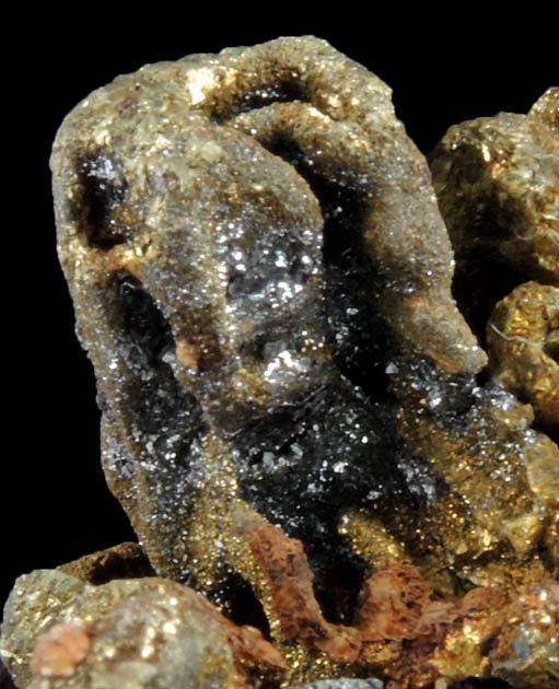 Acanthite, Chalcopyrite, Siderite from Guanajuato, Mexico