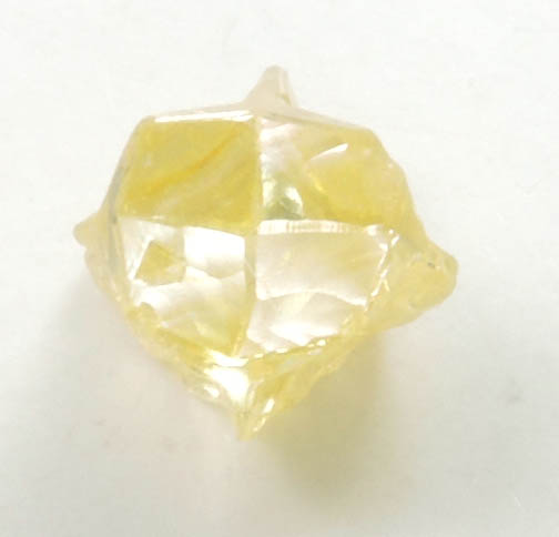 Diamond (0.40 carat fancy intense-yellow cavernous crystal) from Mbuji-Mayi (Miba), 300 km east of Tshikapa, Democratic Republic of the Congo