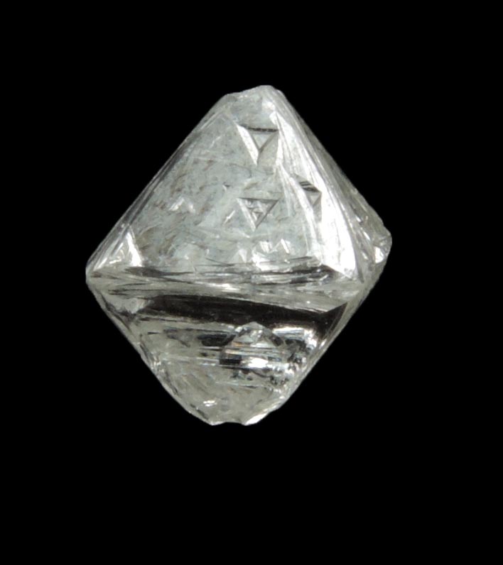 Diamond (0.99 carat cuttable colorless octahedral crystal) from Mirny, Republic of Sakha, Siberia, Russia