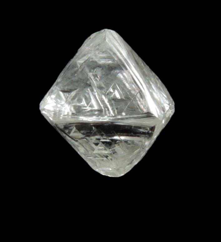 Diamond (0.99 carat cuttable colorless octahedral crystal) from Mirny, Republic of Sakha, Siberia, Russia