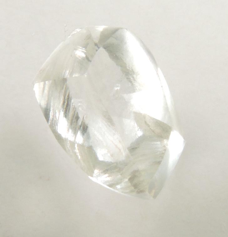 Diamond (1.40 carat cuttable slightly-yellow elongated crystal) from Lunda Norte, Angola