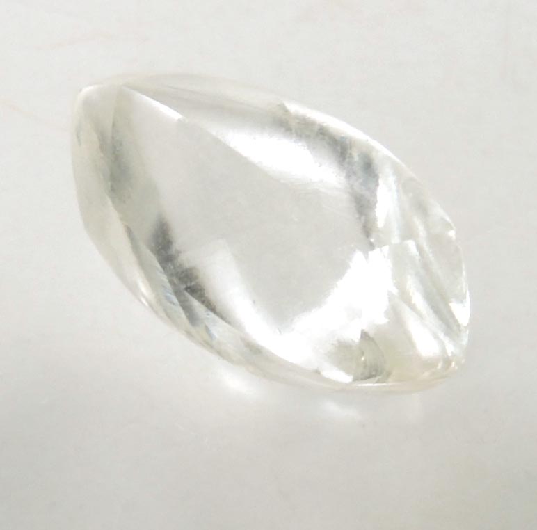 Diamond (1.43 carat cuttable slightly-yellow elongated crystal) from Lunda Norte, Angola